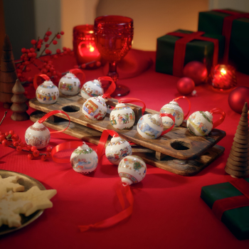 Preview: Hutschenreuther Sammeledition Weihnachten Setzkasten mit 12 Minikugeln Stücklimitiert 1500 Stück Sonderedition