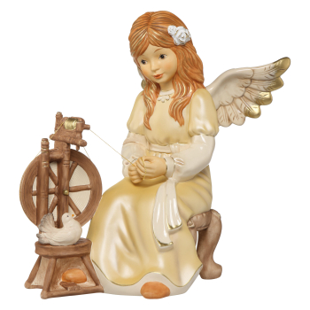 Goebel - Engel Märchenhaftes Spinnrad - Weihnachten Himmelsboten - Farbe champagner - Limited Edition