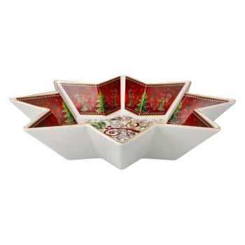 Goebel Weihnachten Palais Royal Stellar groß 32 cm Schale Servierschale Plätzchenschale Sternschale Weihnachten