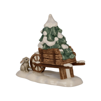 Preview: Goebel Figur Schubkarre 10 cm Weihnachten Im Winterwald Farbe Bunt Dekofigur