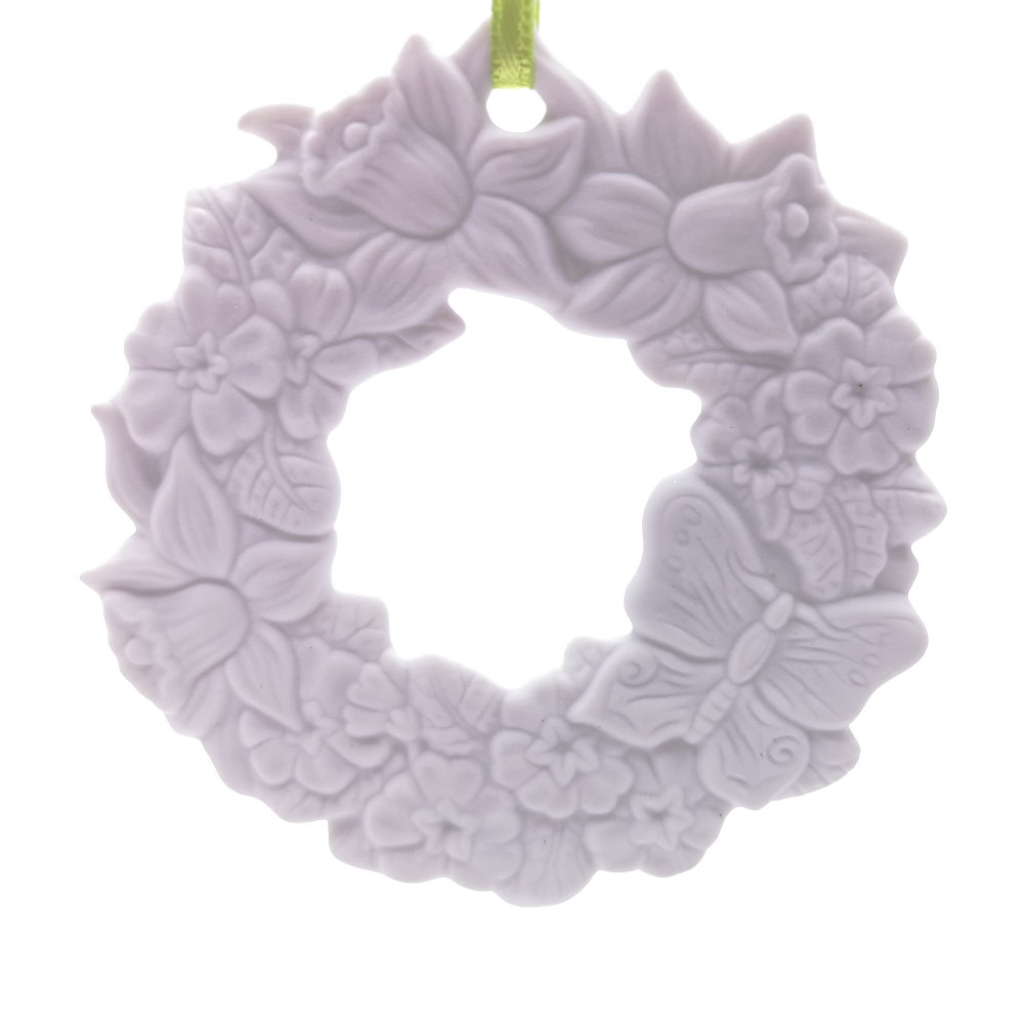 PORZELLANMANUFAKTUR UNTERWEISSBACH OSTERSCHMUCK  1 x OSTERN ANHÄNGER KRANZ WEIß - OSTERSCHMUCK PORZELLAN ✓ jetzt kaufen ✓