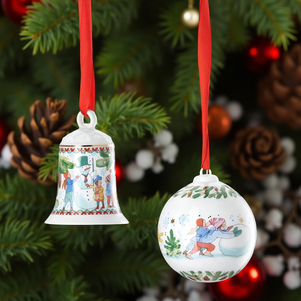 Hutschenreuther Porzellan Weihnachtsglocke + Weihnachtskugel 2025 NEU OVP