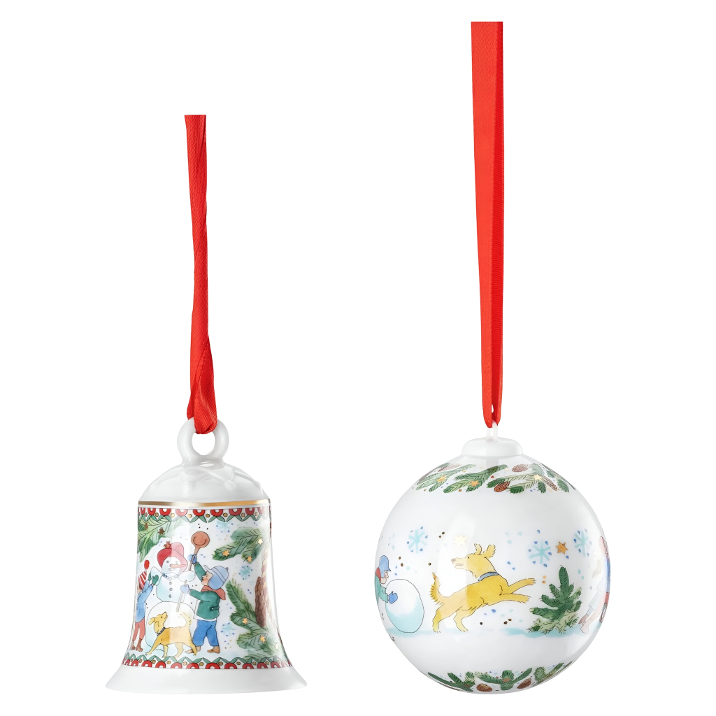 Hutschenreuther Porzellan Weihnachtsglocke + Weihnachtskugel 2025 NEU OVP