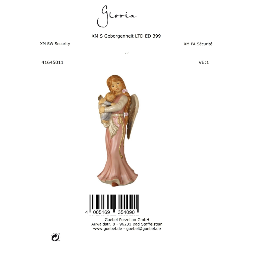 Goebel - Schutzengel Gloria Geborgenheit 50 cm - Weihnachten Gloria - Farbe bunt - Limited Edition