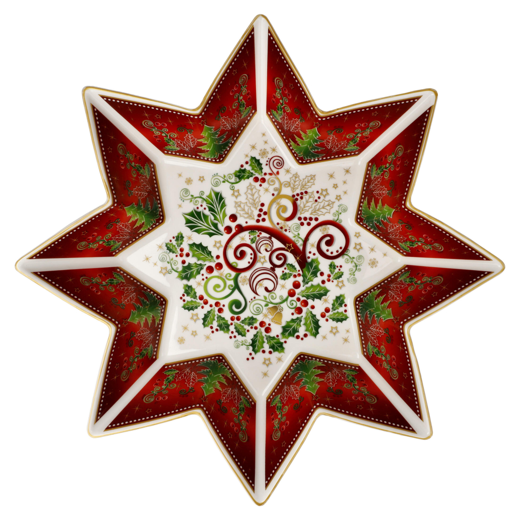 Goebel Weihnachten Palais Royal Stellar groß 32 cm Schale Servierschale Plätzchenschale Sternschale Weihnachten