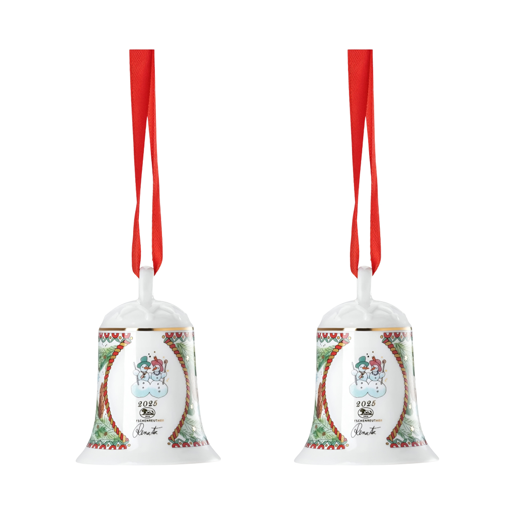2 x Hutschenreuther Porzellan Weihnachtsglocke Glocke 2025 NEU OVP