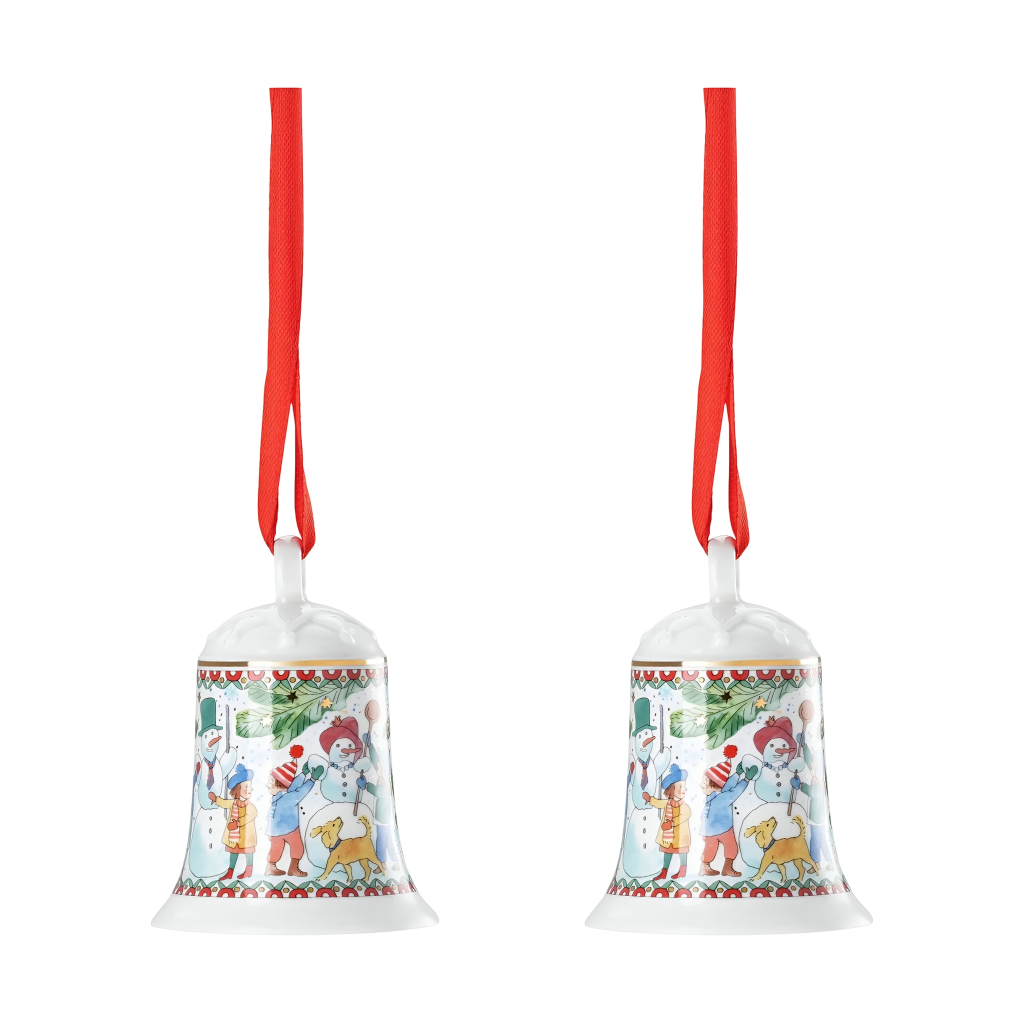 2 x Hutschenreuther Porzellan Weihnachtsglocke Glocke 2025 NEU OVP