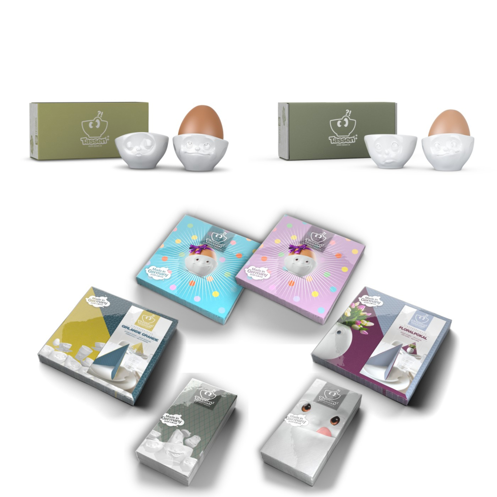 FIFTYEIGHT EIERBECHER WEIß 1 Bundle EIERBECHER-SET 4-TLG. + SERVIETTEN DKGI-14322 ✓ jetzt kaufen ✓ bei: Die Kleine Geschenkidee